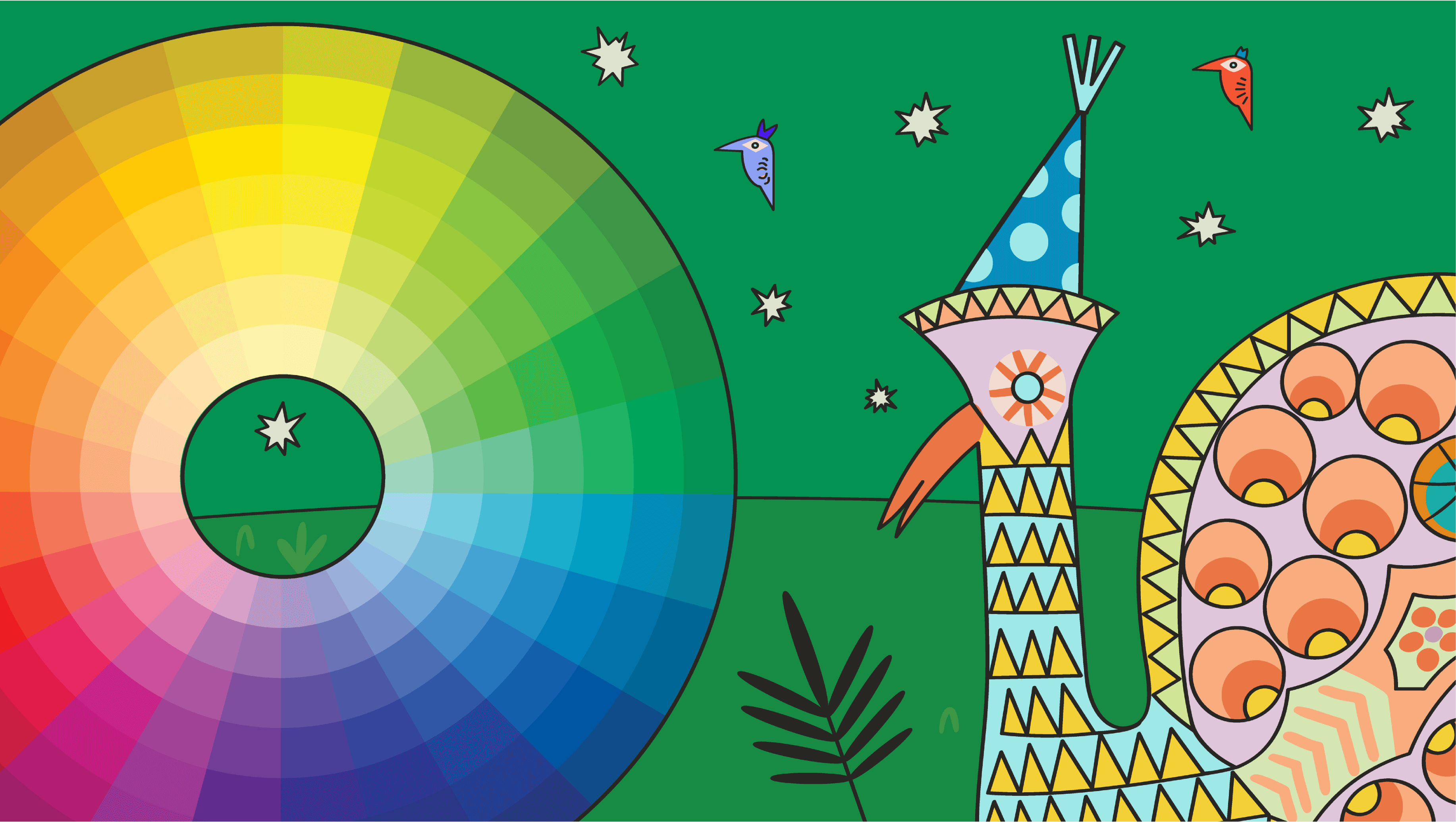 Цветовой круг на день рождения